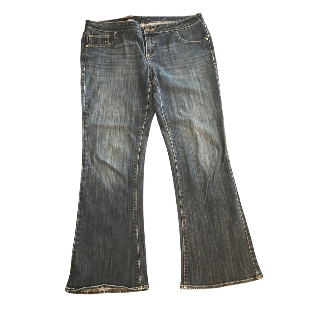 Simply Vera Vera Wang Womens Bootcut Jeans 12PS Medium Wash Mid Rise Denim 4145